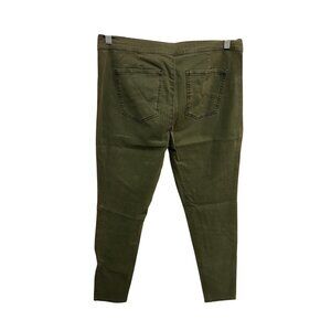 Tinseltown Olive Green Moto-Style Skinny Pants Size 11 Stretch Denim Trendy